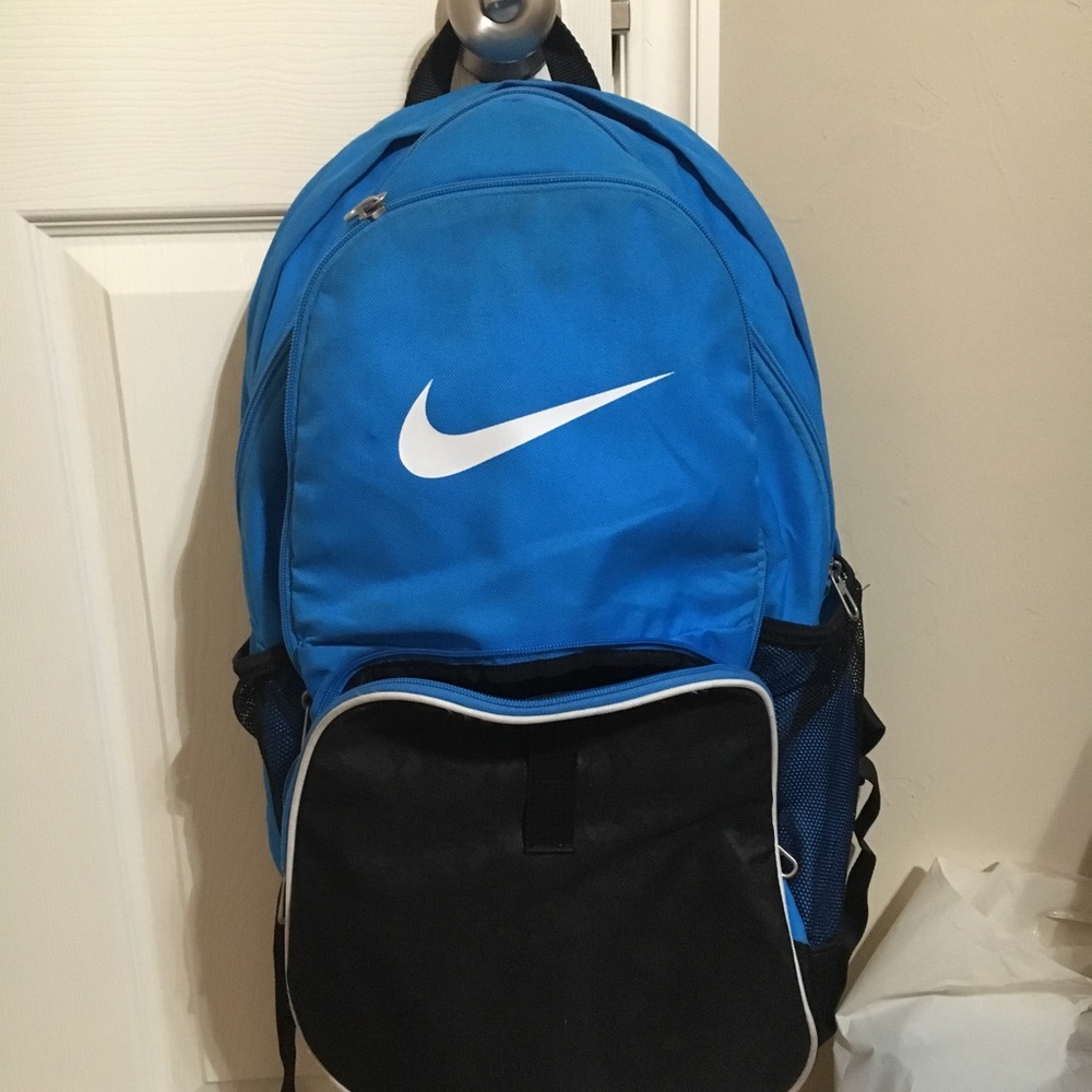 Blue Nike backpack